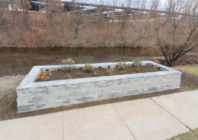 Stone Raised Planting Bed Project in Naugatuck, CT